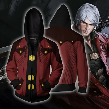 Anime Devil Cry 3 Cosplay Hoodie