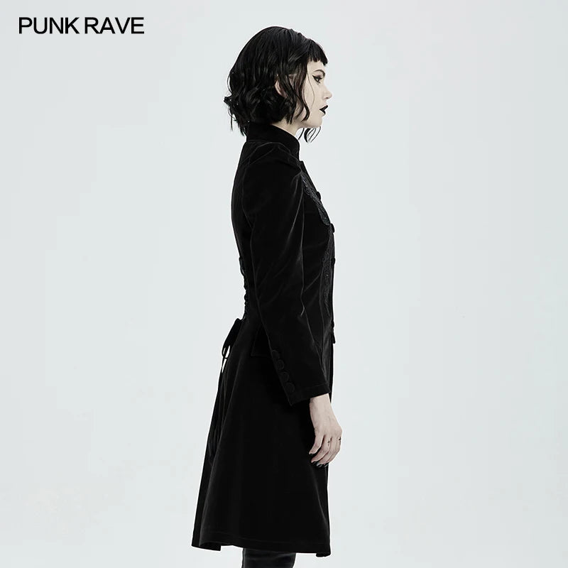 Gothic Mid Length Coat Gorgeous Retro