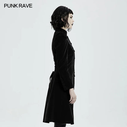Gothic Mid Length Coat Gorgeous Retro