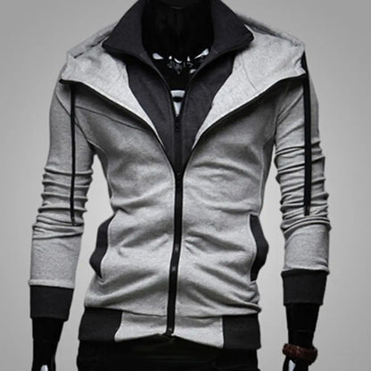 Men's jacket Color Block Long Sleeve Hooded