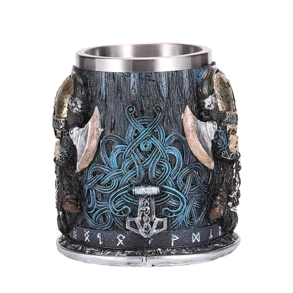 Viking Resin Stainless Steel Mug Pirate Stein