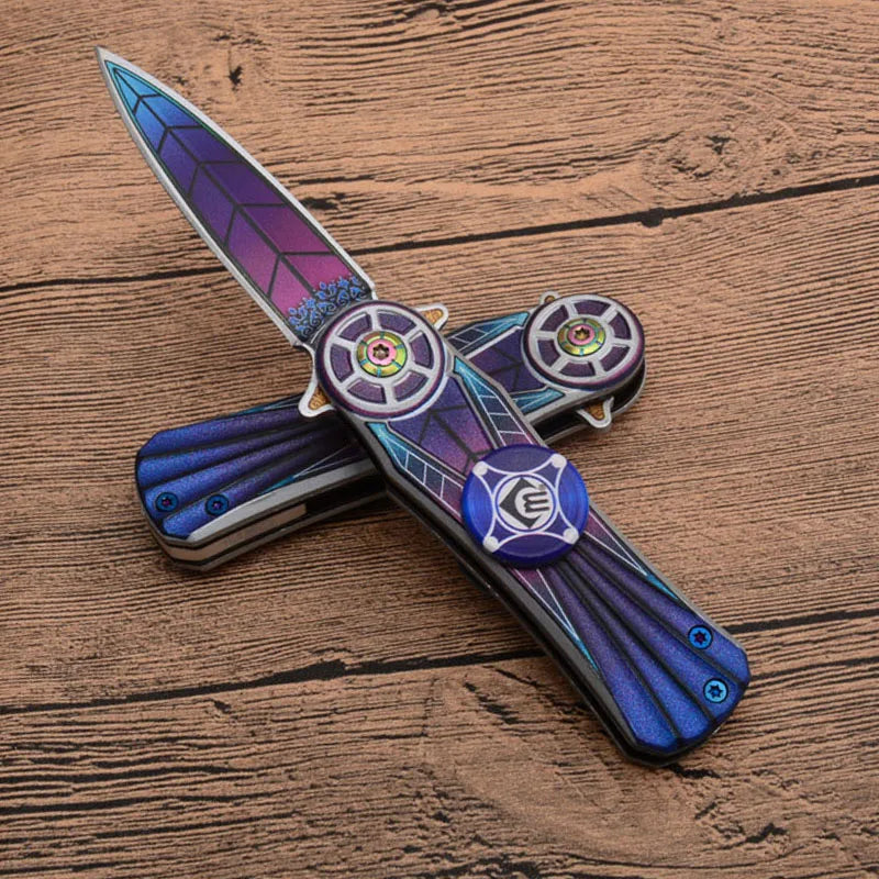 Camping Hunting Survival Knife Fidget Spinner