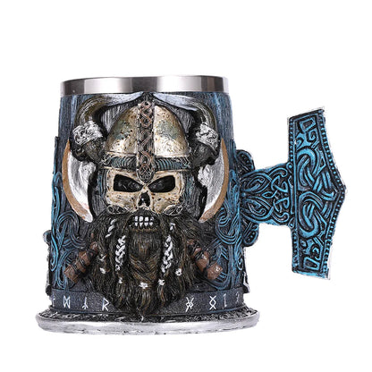 Viking Resin Stainless Steel Mug Pirate Stein