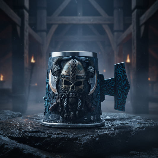 The Dark Stein — Viking Skull & Creature Mug
