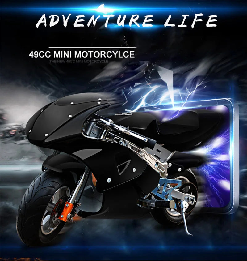 KAWOSEN Mini 49CC 2-Stroke Pocket Bike - Multi-Color