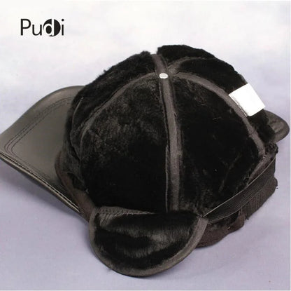 100% Genuine Leather Cap Hats Russian Winter