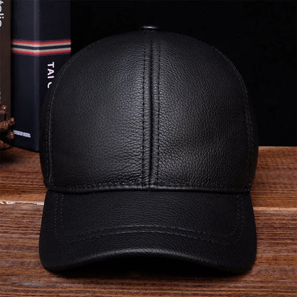 Genuine Leather Baseball Cap