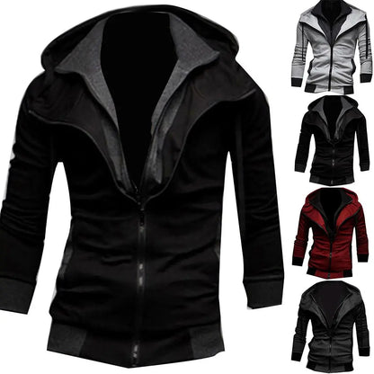 Men's jacket Color Block Long Sleeve Hooded