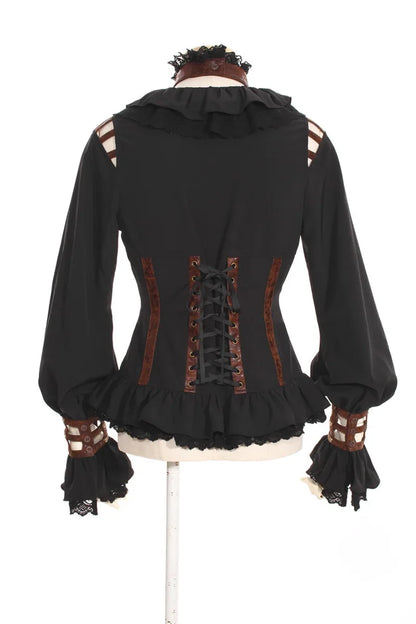 Women's Steampunk Blouse Victorian Burlesque