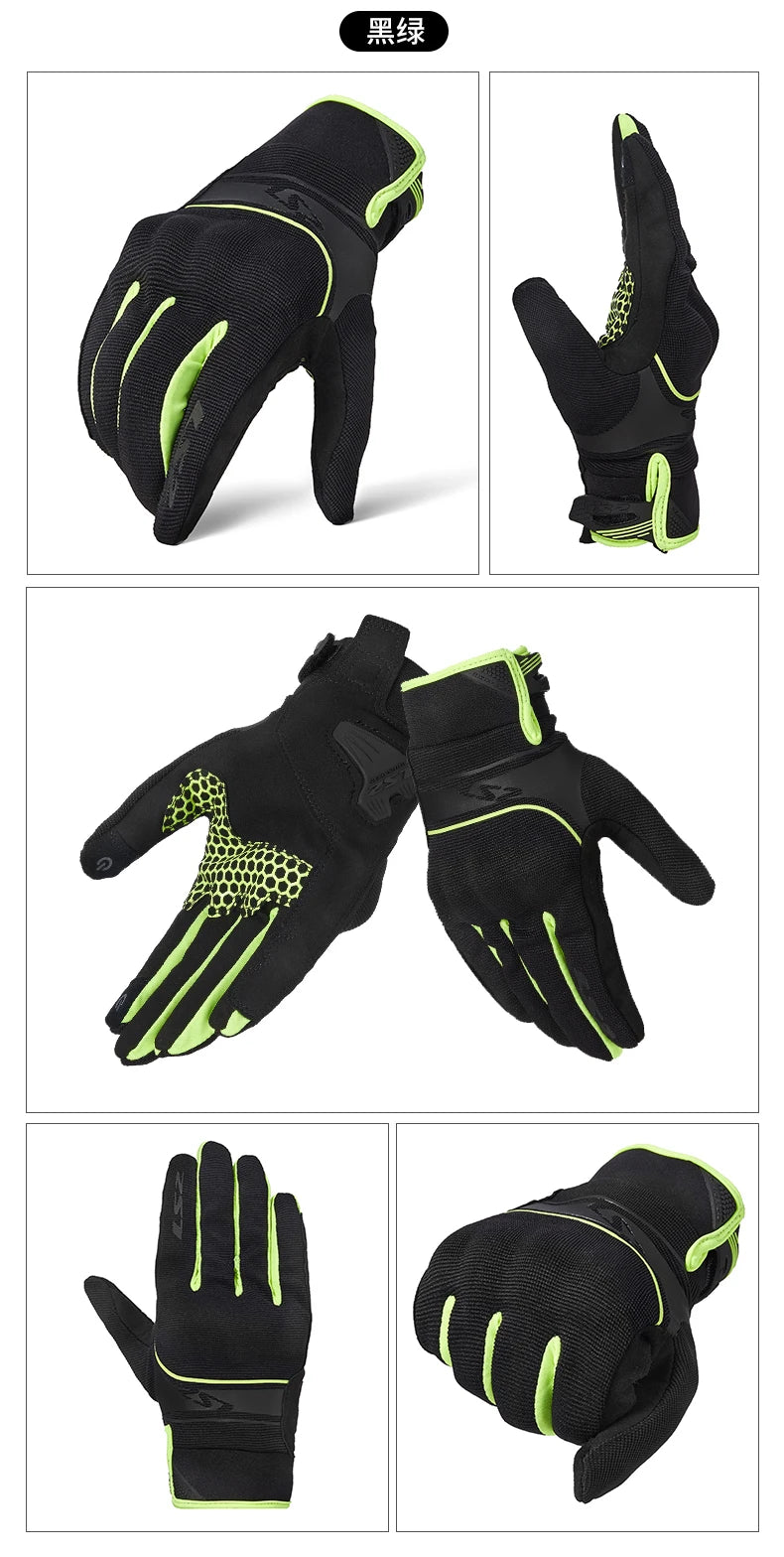 LS2 Touch Xtreme: Unisex Riding Gloves, Full Finger