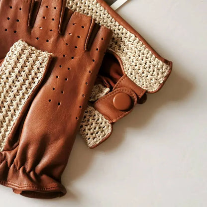 Retro Gloves Motorbike Leather Vintage