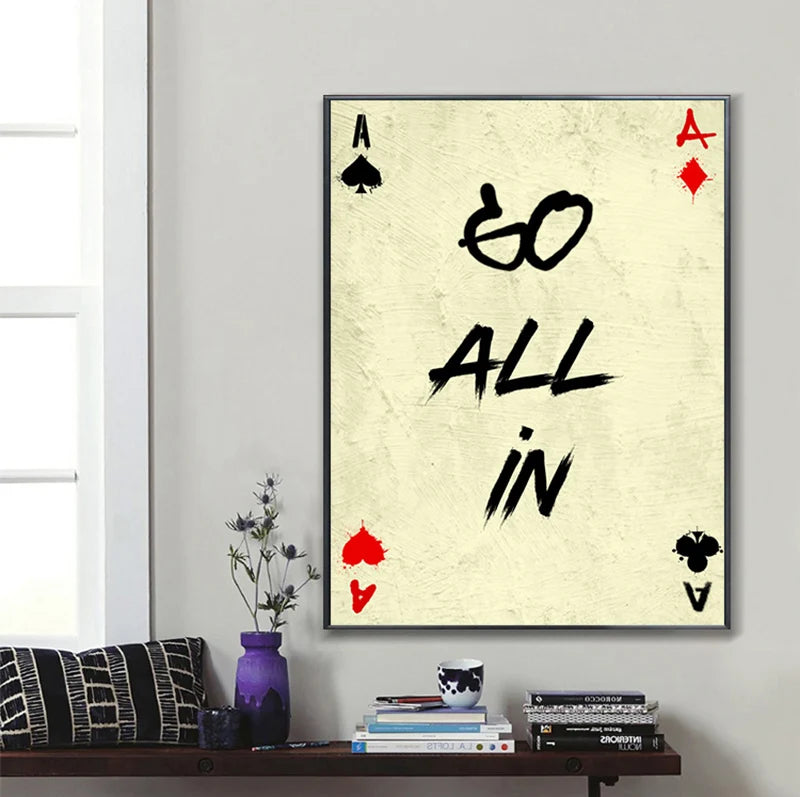 Ace of Spades — Vintage Canvas Wall Art