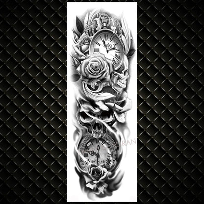 YURAN Realistic Full Flower Arm Temporary Tattoos