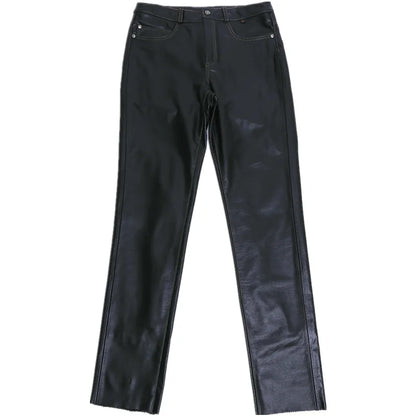 Genuine Leather Straight Pants