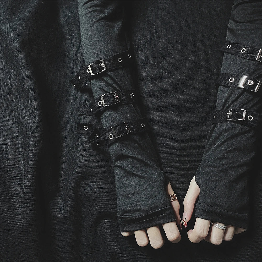 Dark fighter Gothic Adjustable Eyelet Cargo Gloves