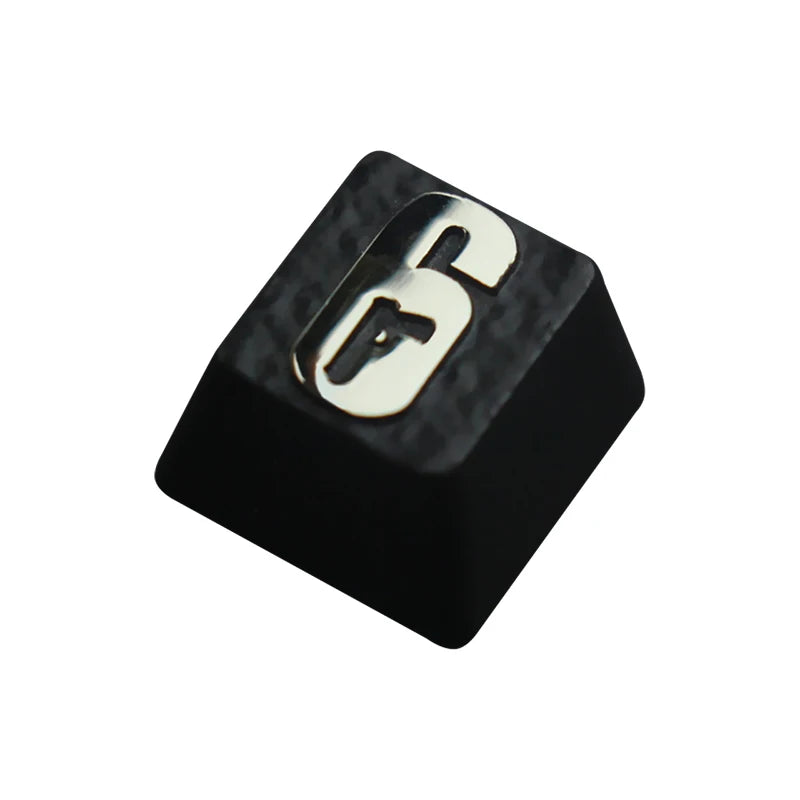 Game peripheral logo R6 keycaps metal relief Aluminum alloy