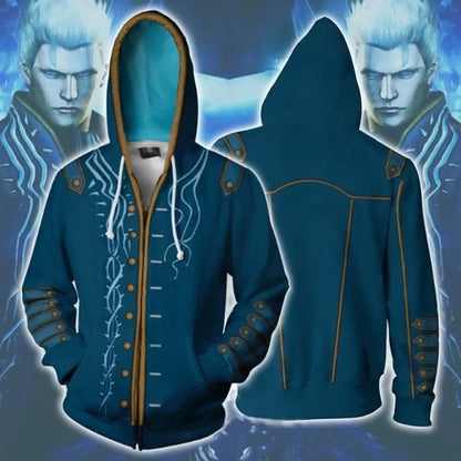 Anime Devil Cry 3 Cosplay Hoodie