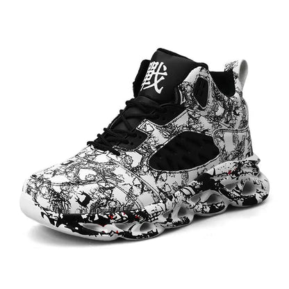 Large Size High Top PU Leather Sports Shoes