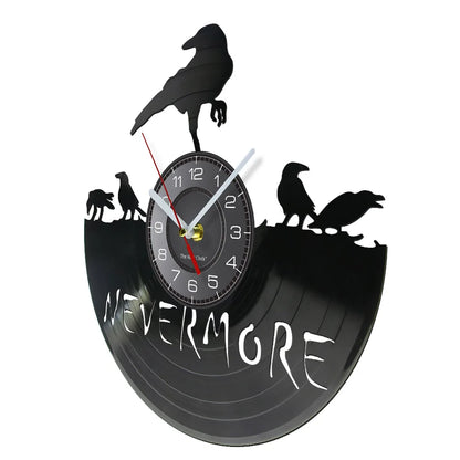 Gothic Fiction Inspired Vinyl Record Clock Standing