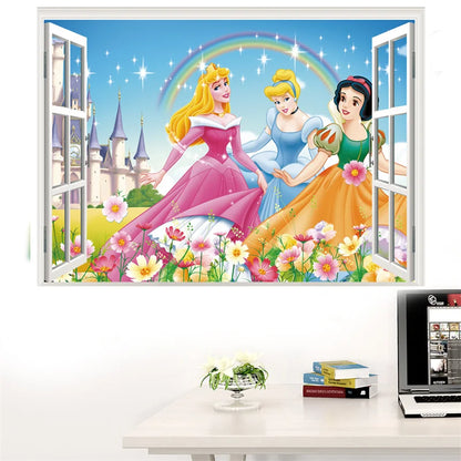 Cartoon princess Wall Stickers For Kids Room