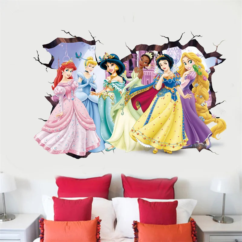 Cartoon princess Wall Stickers For Kids Room