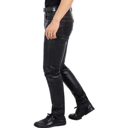 Genuine Leather Straight Pants