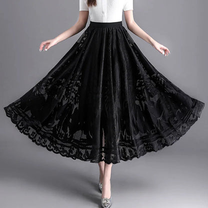 Fashion Long Black Skirt For Women