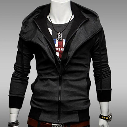 Men's jacket Color Block Long Sleeve Hooded