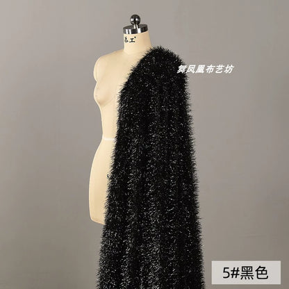 Shiny Silk Feather Tassel Plush DIY Fabric