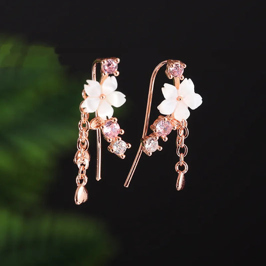 Small Flower Cherry Blossom Earrings