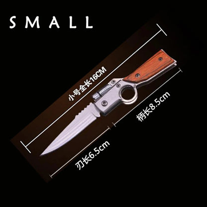 New Outdoor Folding Knife Multifunctional Creative Small Commodity Knife Fruit Knife With Light