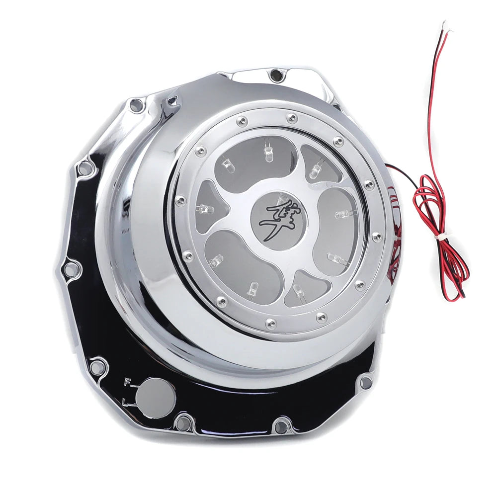 Suzuki GSX1300R Blue LED Clutch Cover - See-Through