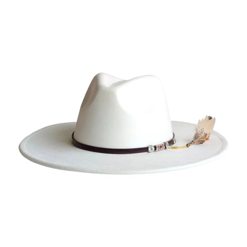 Wide Brim Suede Fedora — 36 Colors