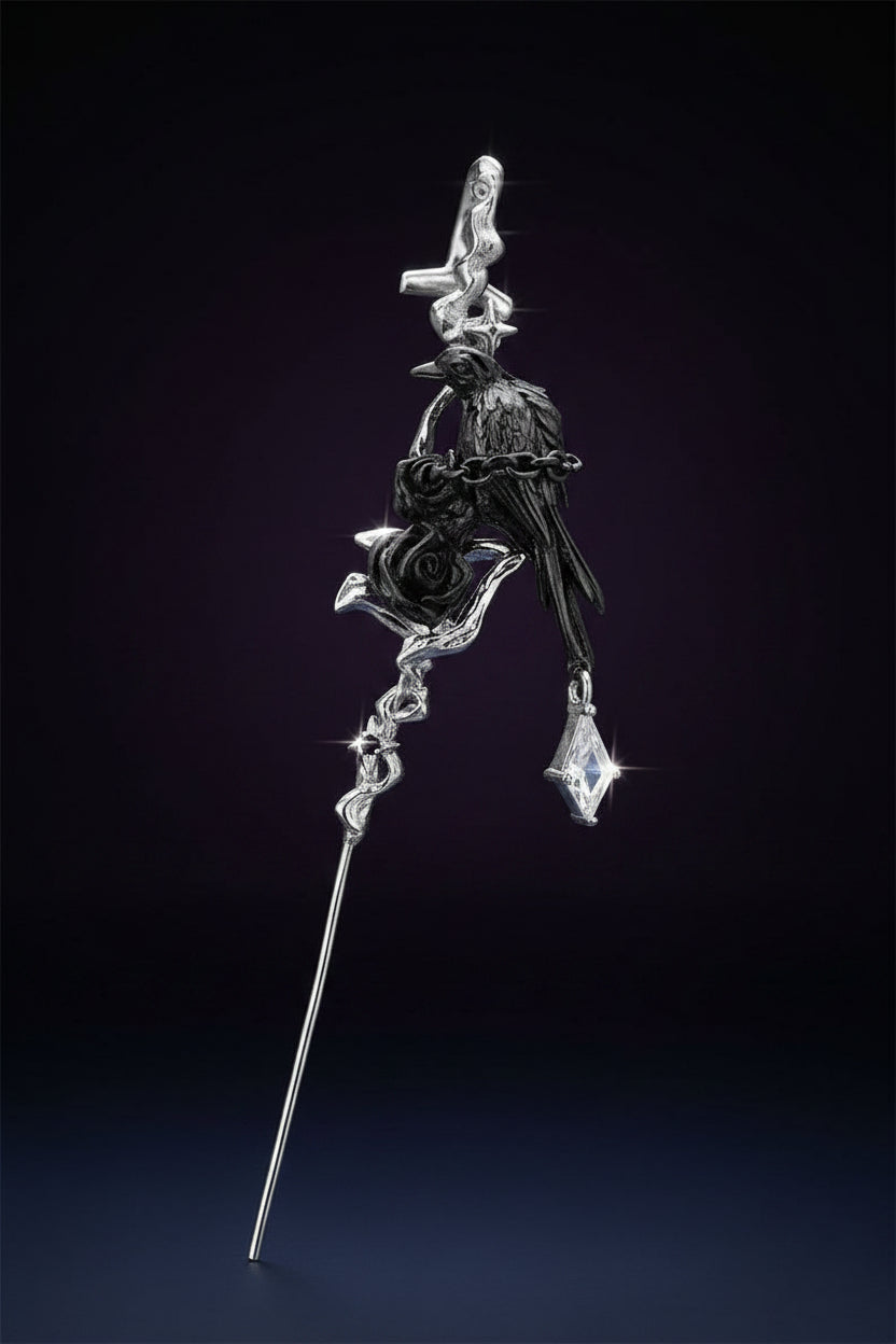 Thorn Rose Stud Earrings — Gothic Punk