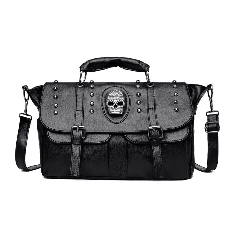 Handbags Pu Leather Skull Tote Bag