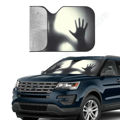 Creepy Ghost white noise Light Windshield Sunshade for Car