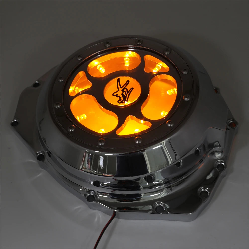 Suzuki GSX1300R Blue LED Clutch Cover - See-Through