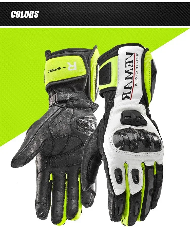 V-176 Touchscreen Leather Riding Gloves - Unisex