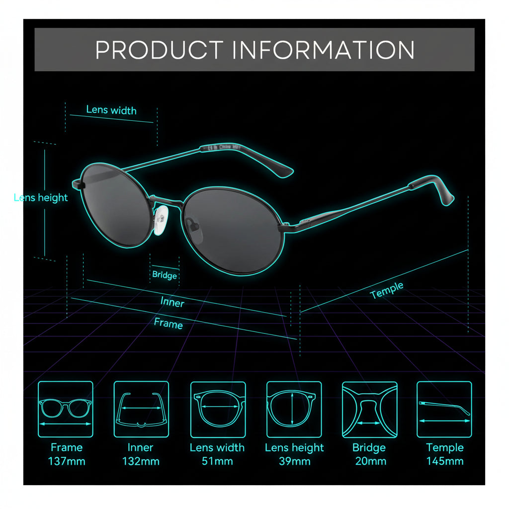 Retro Oval Sunglasses — Y2K Polarized UV400