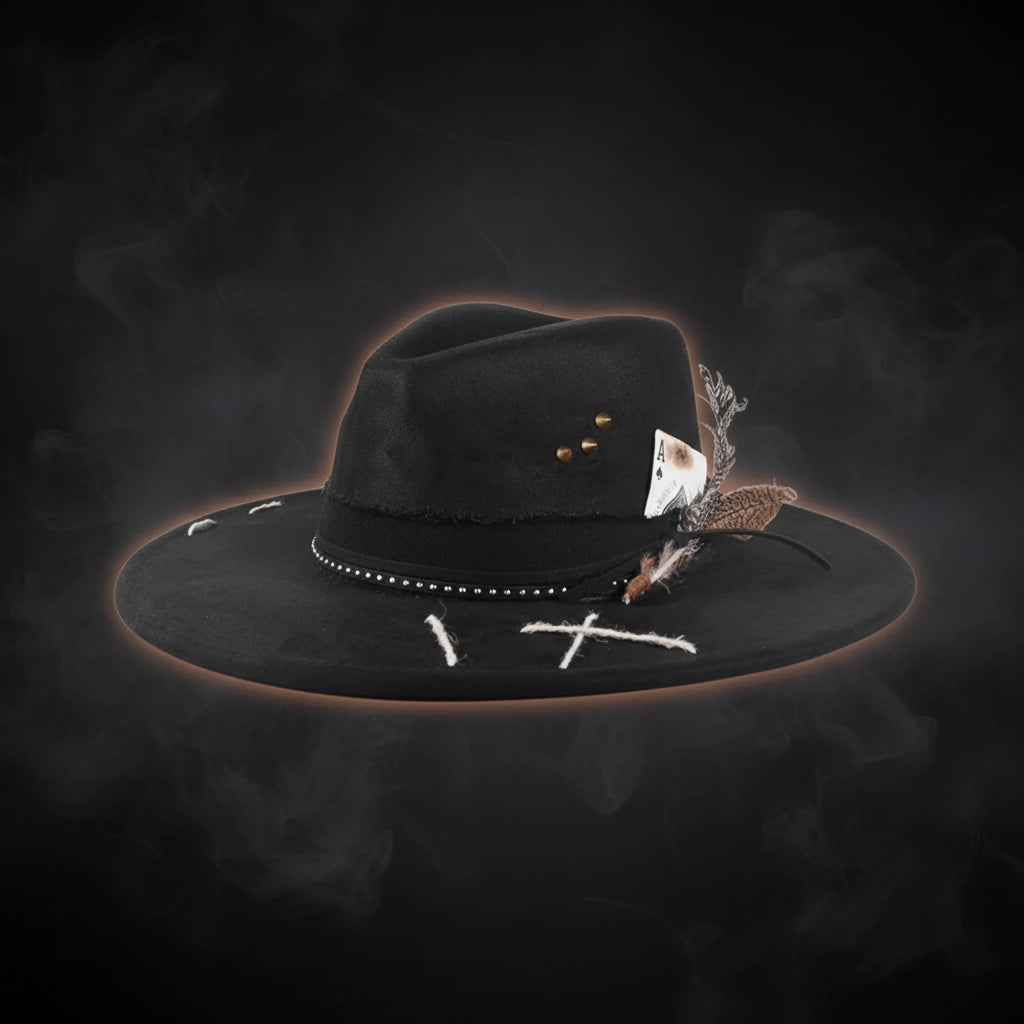 Handmade Suede Fedora Hat — Vintage Jazz