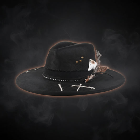 Handmade Suede Fedora Hat — Vintage Jazz