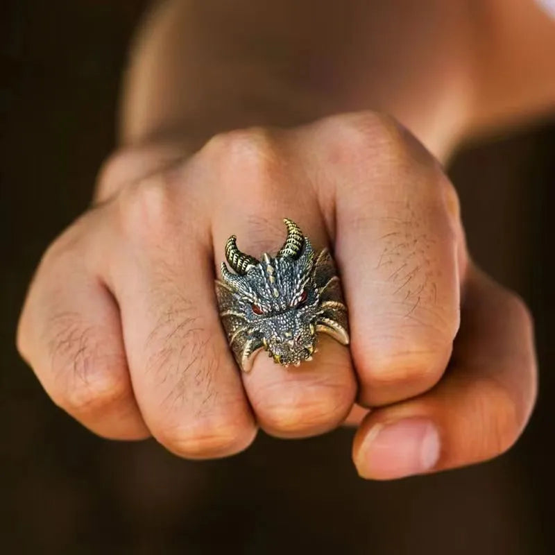 Ethnic Style Fire-Breathing Dragon Ring