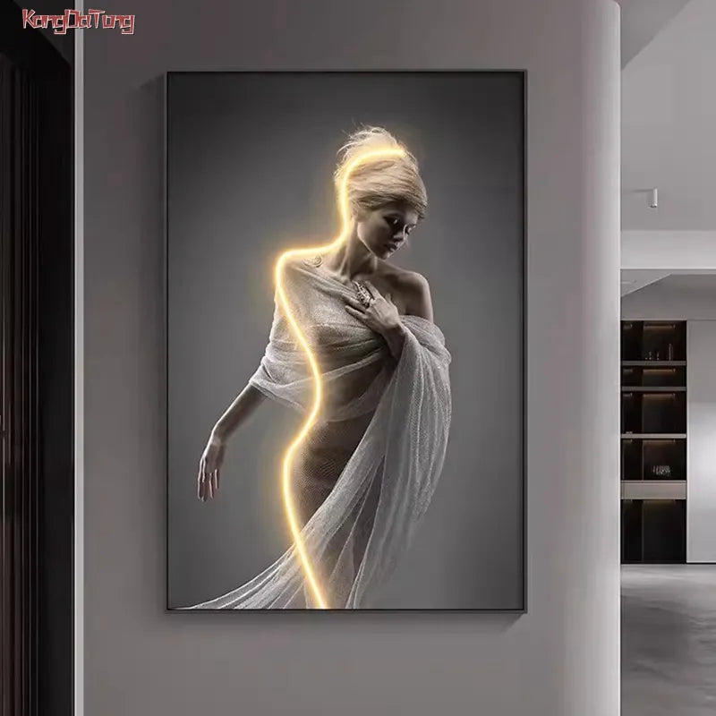 Modern Art Character Luminous Interior Painting LED Wall Lamp