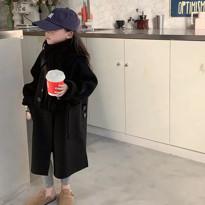 Girls Kids Woolen Coat