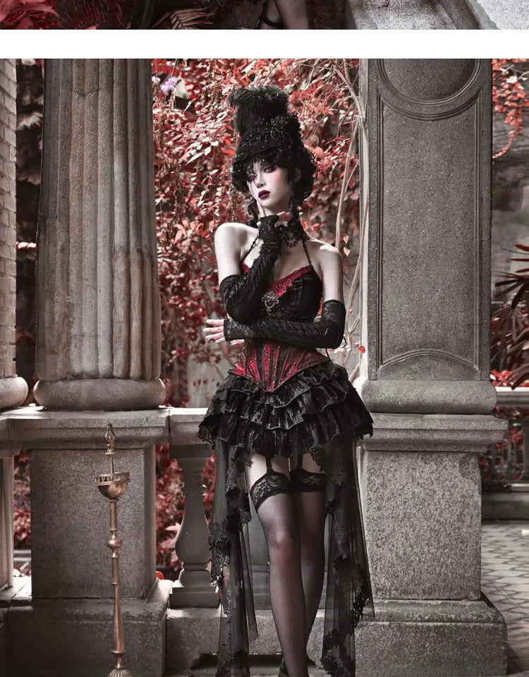 Velvet Chic: Camisole, Waistband & Skirt Set