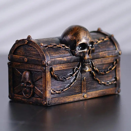 Jewelry Box With Skull & Chains Trinket Collection