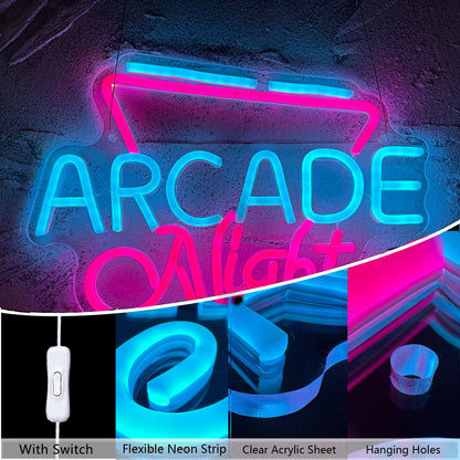 Arcade Night Custom Neon Sign Led Lights