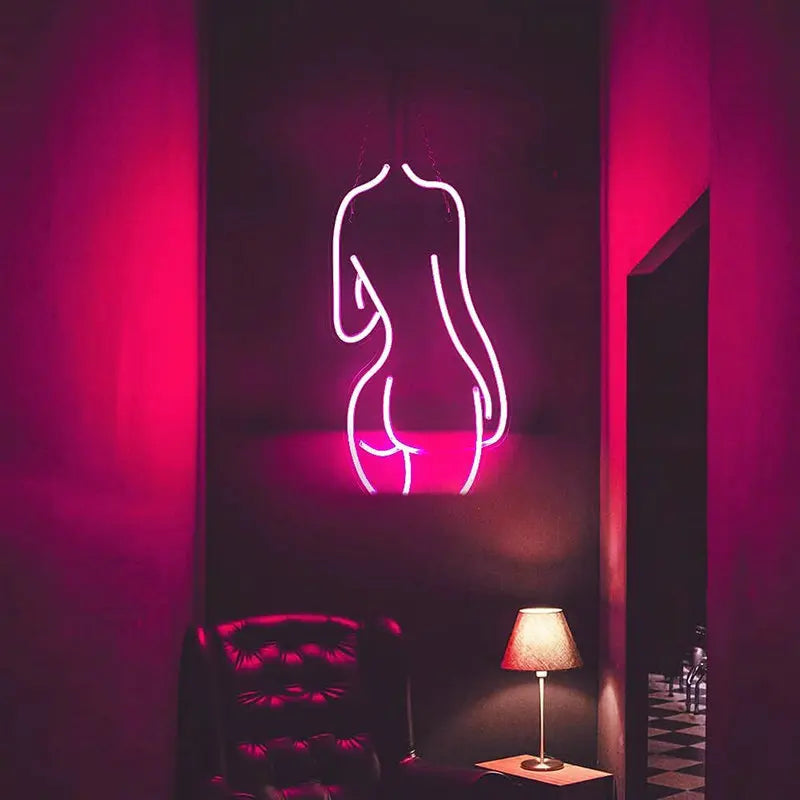 Female Body neon light sign for Bedroom bathroom decor