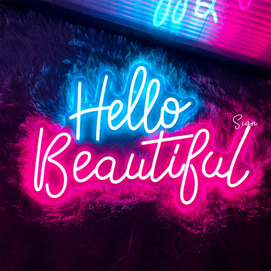 LED Neon Sign Hello Beautiful