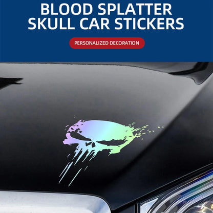 Reflective Skull Decal - Waterproof Motorcycle Accessory